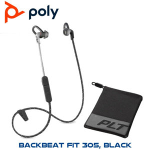 poly backbeat fit305 black includes sport mesh pouch oman