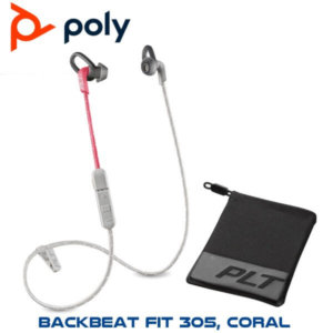 poly backbeat fit305 coral includes sport mesh pouch oman