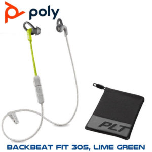 poly backbeat fit305 lime green includes sport mesh pouch oman