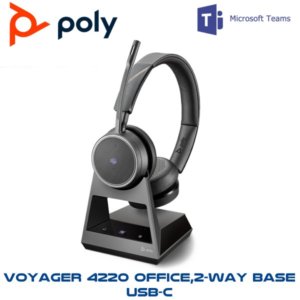 poly voyager4220 office 2 way base usb c microsoft teams oman